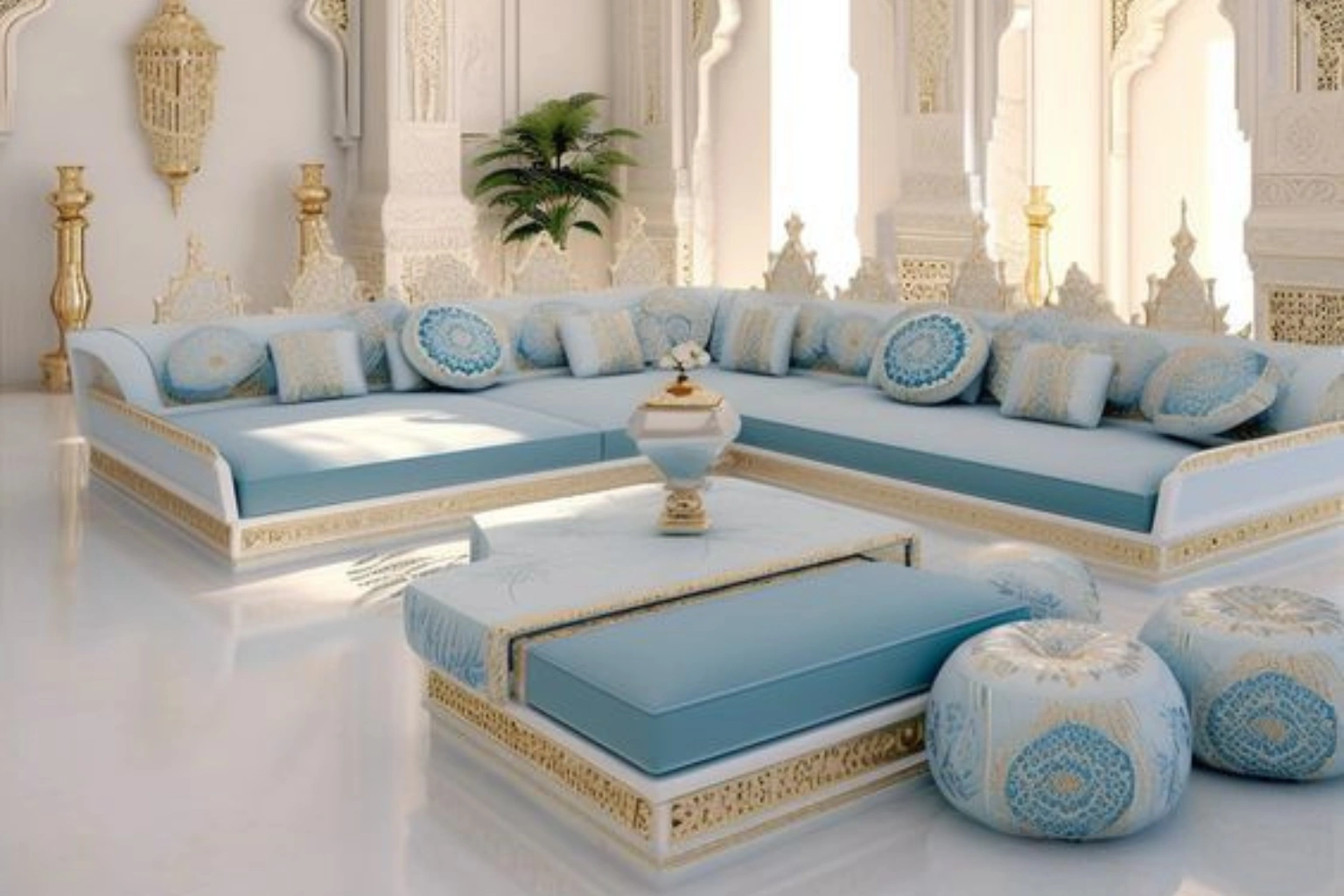 Arabic majlis floor seating