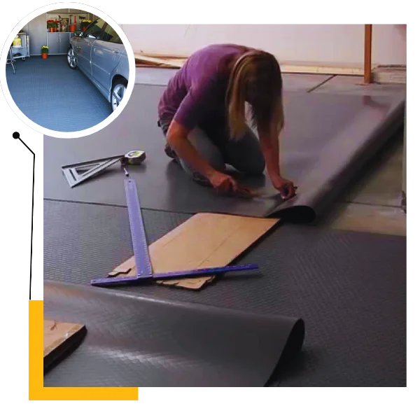 installation of garage flooring